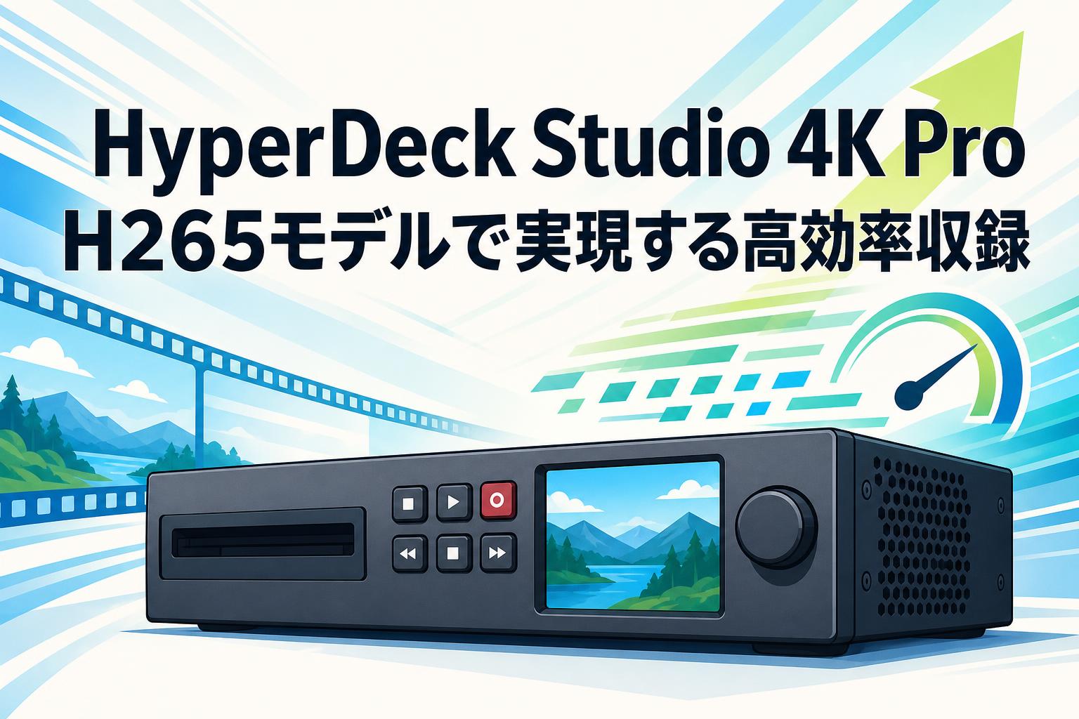 HyperDeck Studio 4K Pro H265モデルで実現する高効率収録