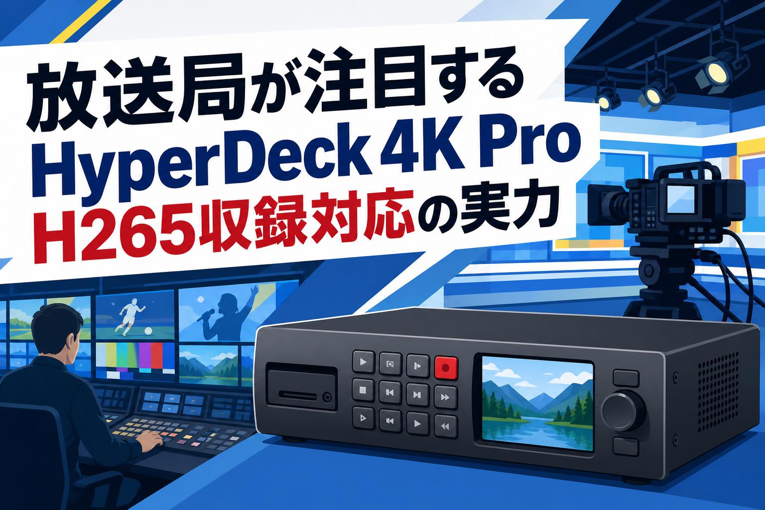 放送局が注目するHyperDeck 4K Pro H265収録対応の実力