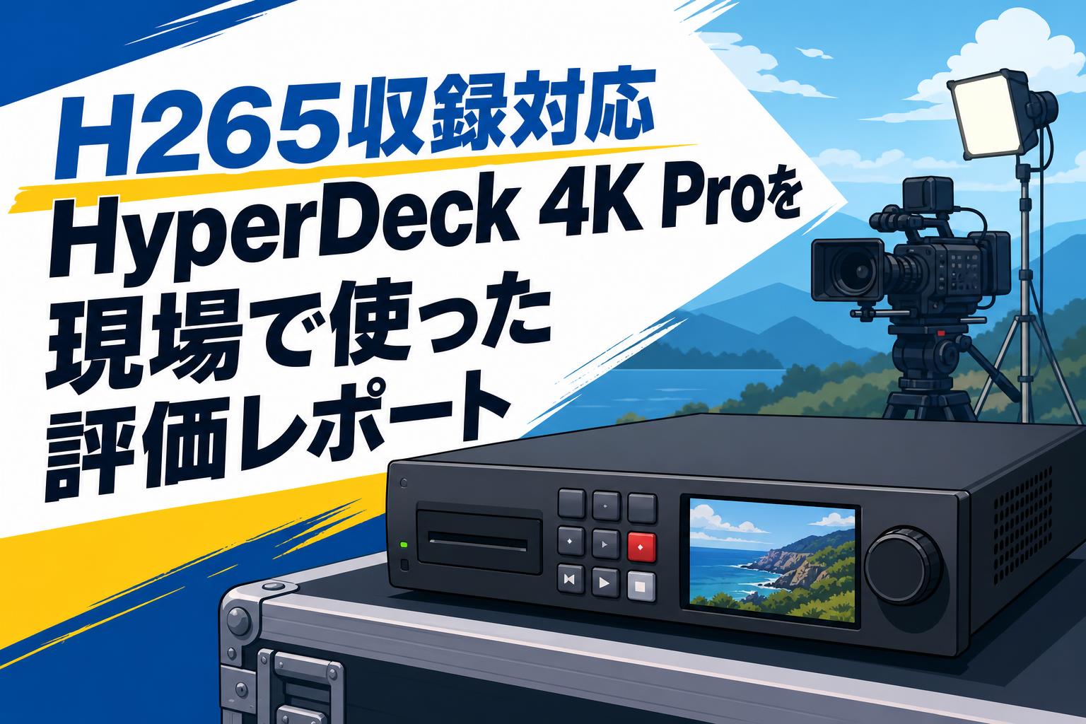 H265収録対応HyperDeck 4K Proを現場で使った評価レポート