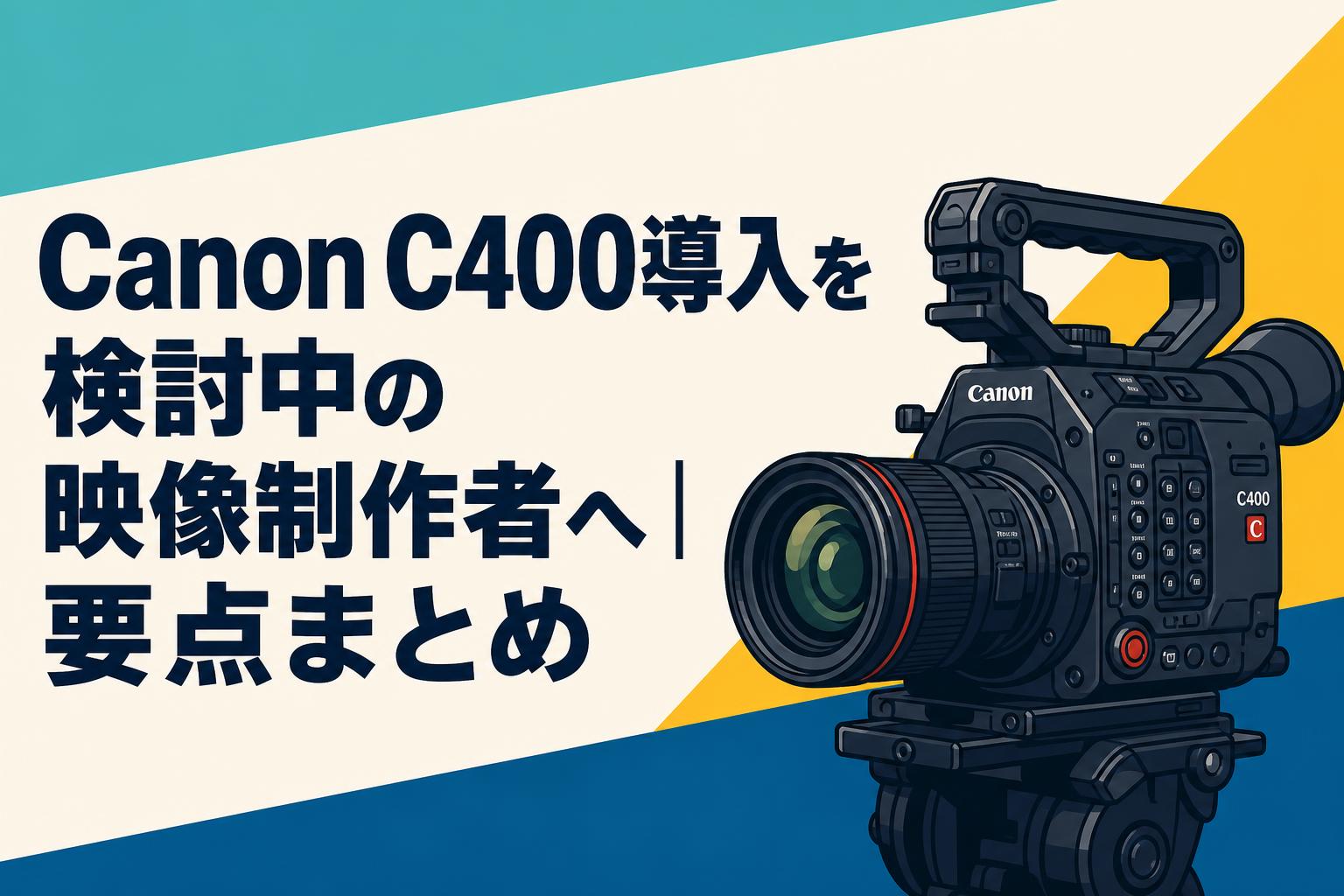 Canon C400導入を検討中の映像制作者へ｜要点まとめ