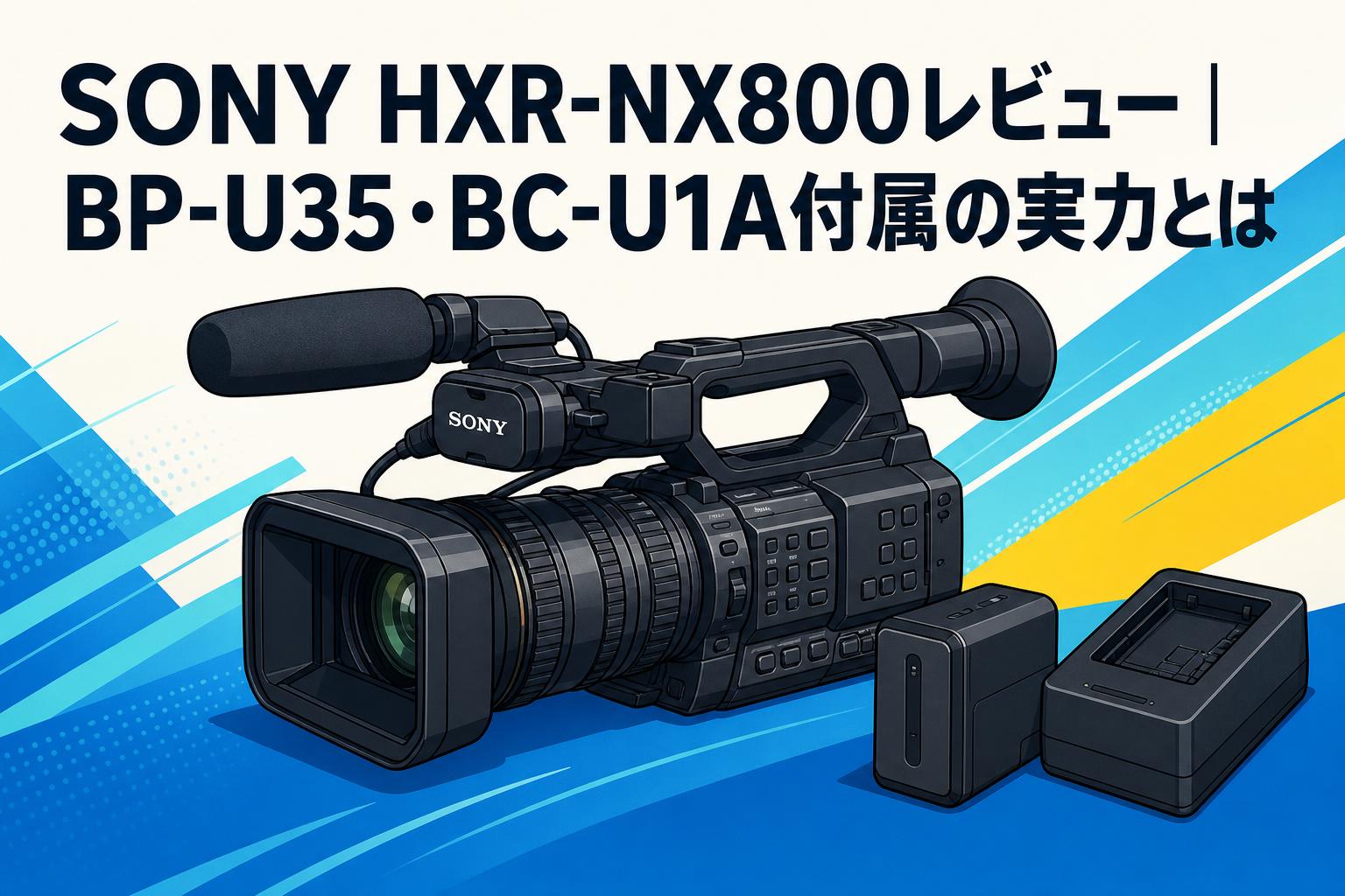 SONY HXR-NX800レビュー｜BP-U35・BC-U1A付属の実力とは