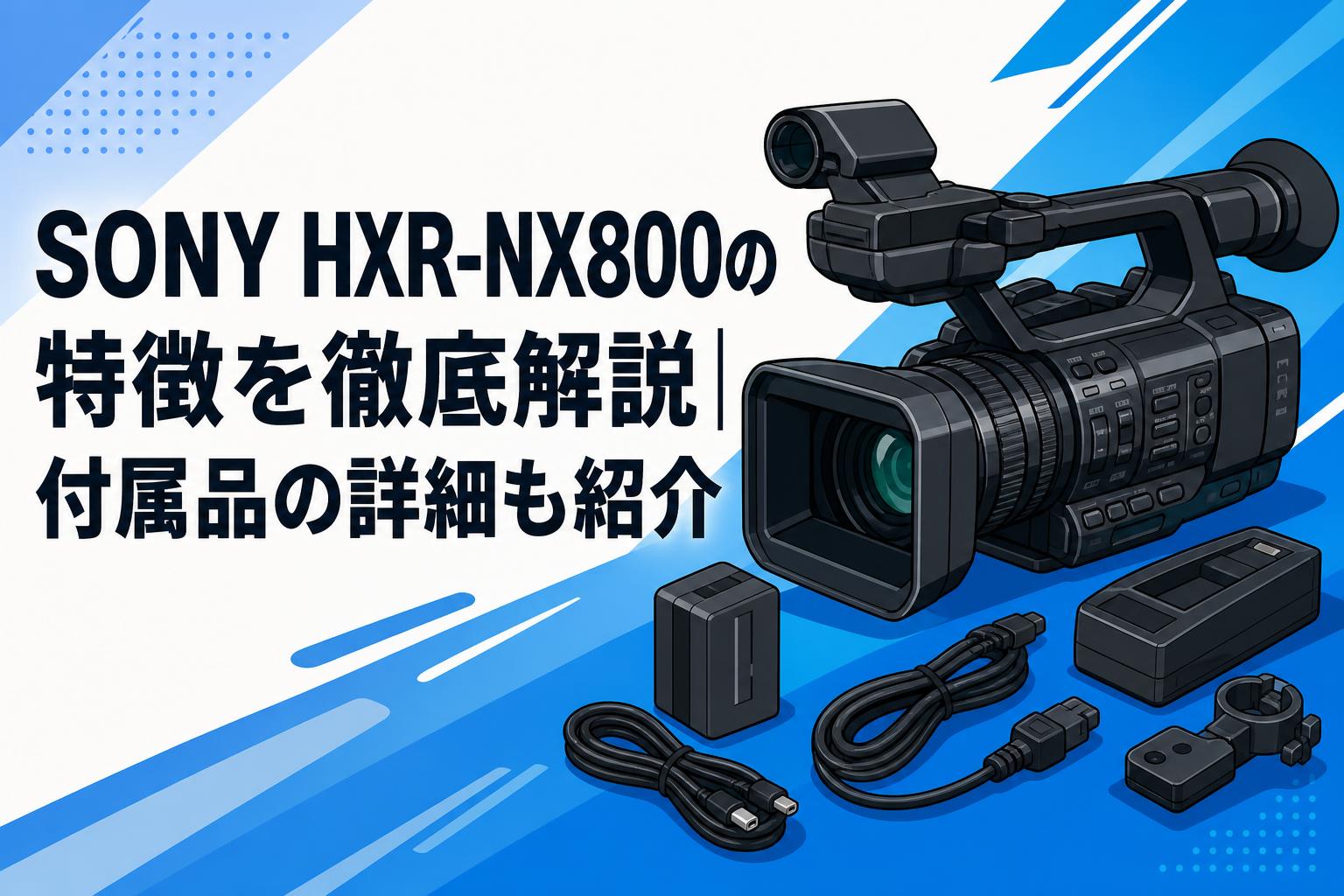 SONY HXR-NX800の特徴を徹底解説｜付属品の詳細も紹介