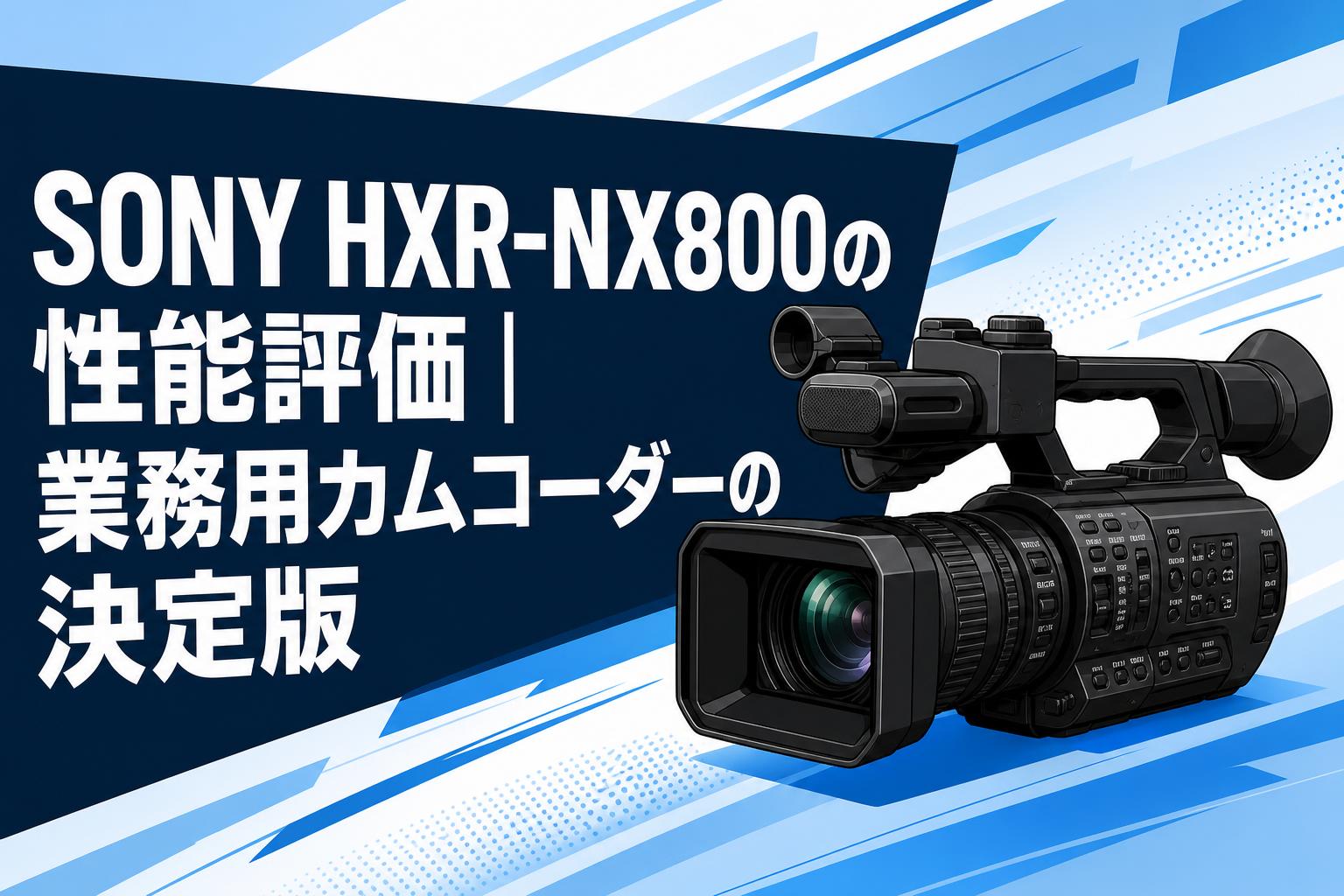 SONY HXR-NX800の性能評価｜業務用カムコーダーの決定版