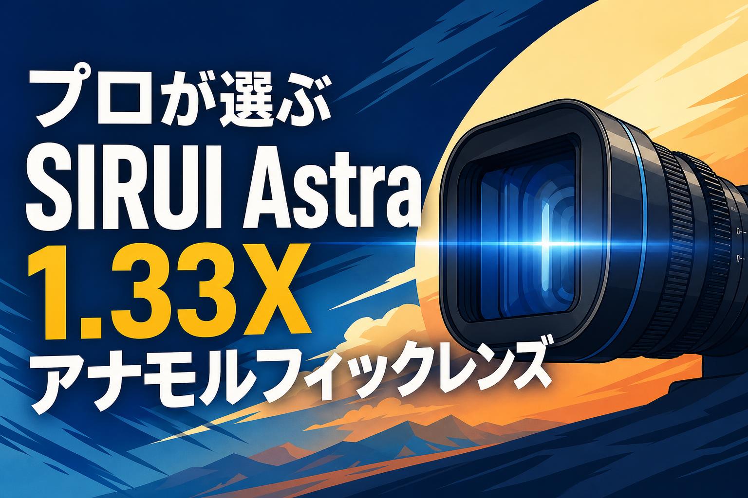 プロが選ぶSIRUI Astra 1.33Xアナモルフィックレンズ