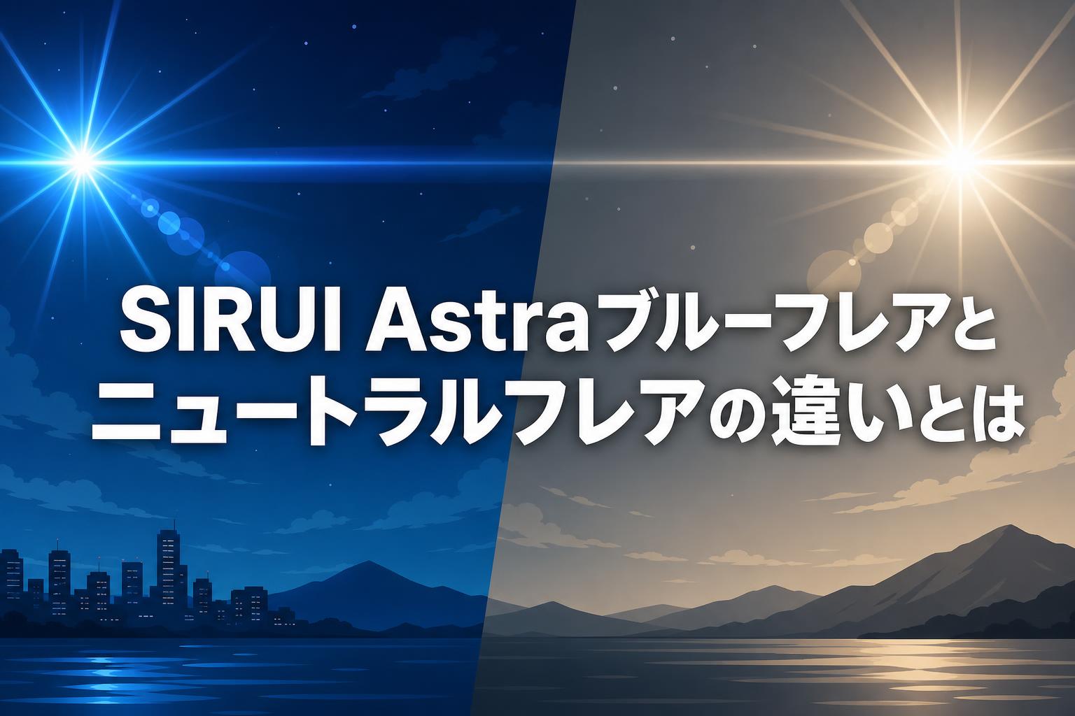 SIRUI Astraブルーフレアとニュートラルフレアの違いとは