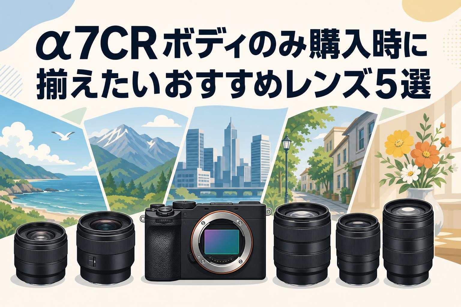 α7CRボディのみ購入時に揃えたいおすすめレンズ5選