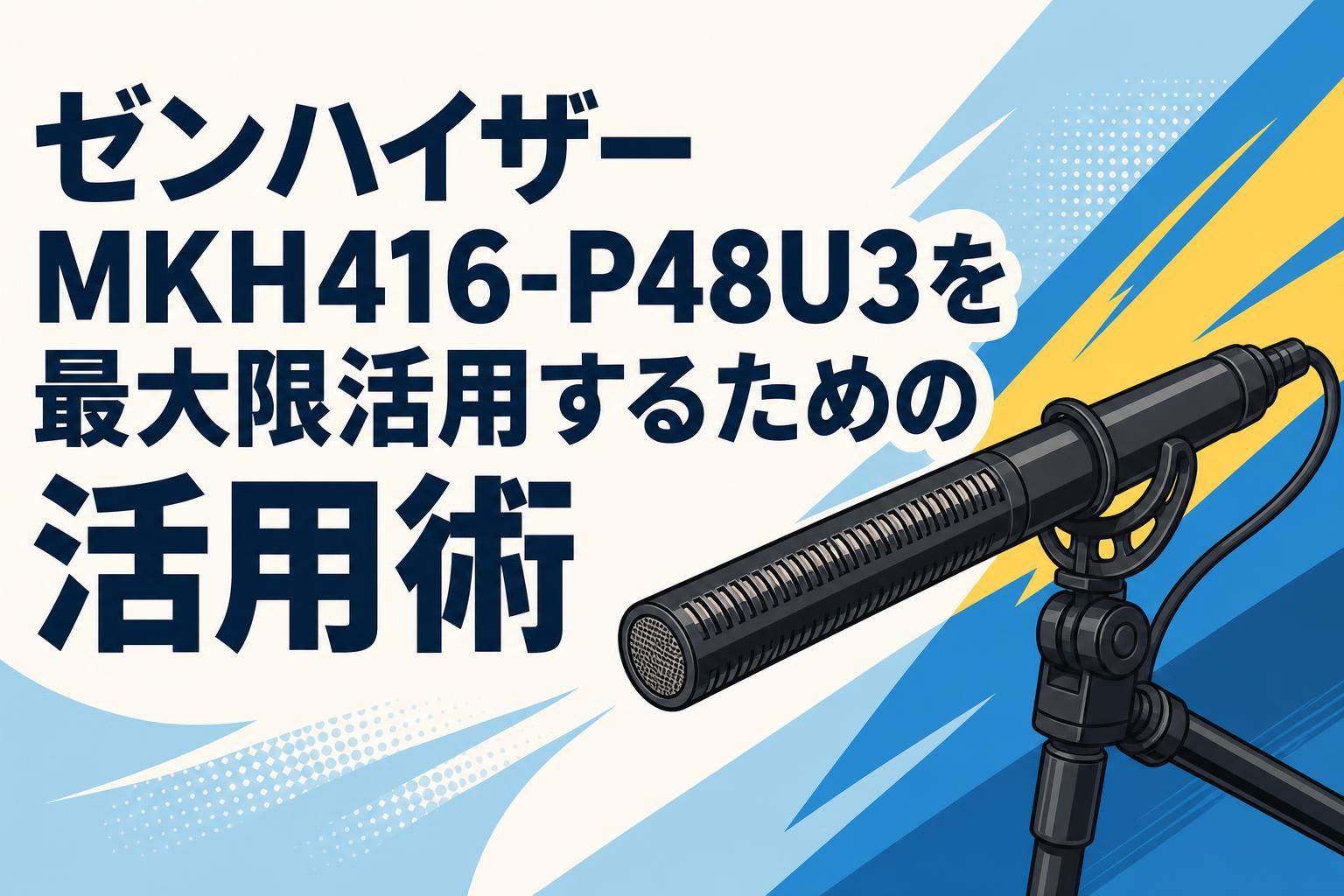 ゼンハイザー MKH416-P48U3を最大限活用するための活用術