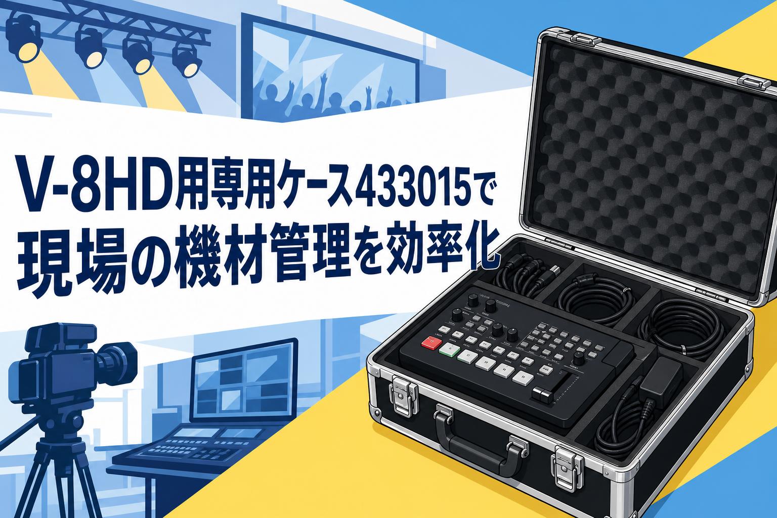V-8HD用専用ケース433015で現場の機材管理を効率化