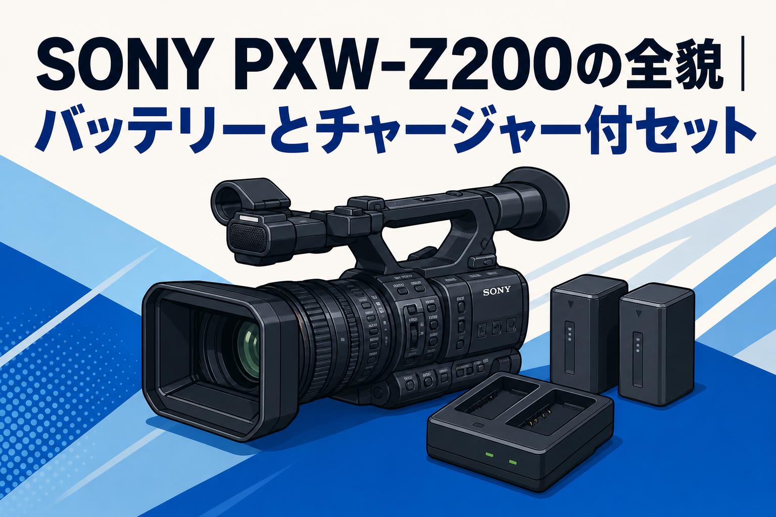 SONY PXW-Z200の全貌｜バッテリーとチャージャー付セット