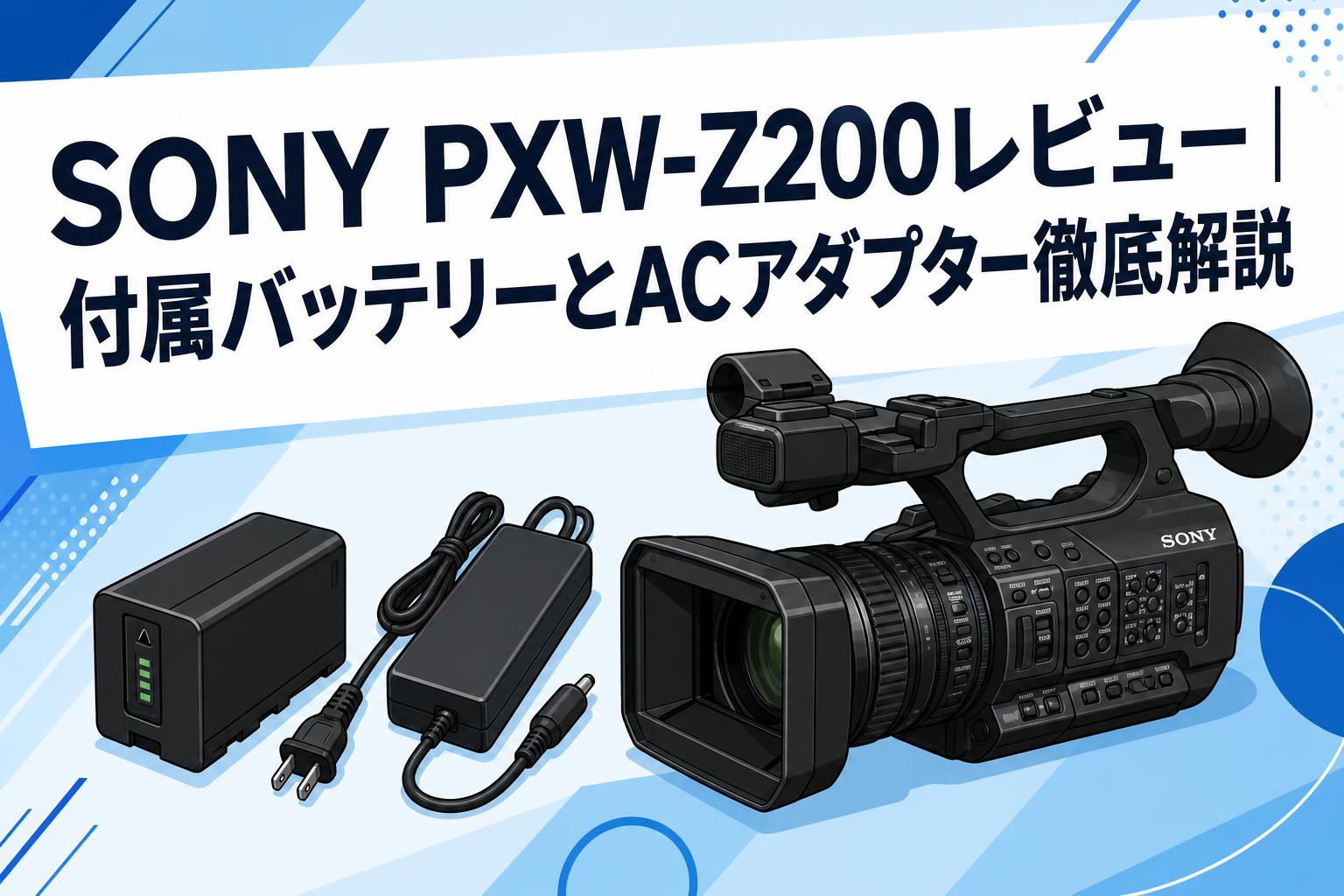 SONY PXW-Z200レビュー｜付属バッテリーとACアダプター徹底解説