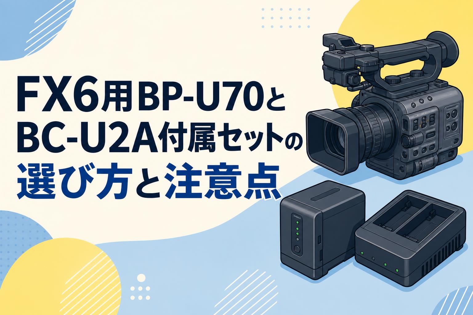 FX6用BP-U70とBC-U2A付属セットの選び方と注意点