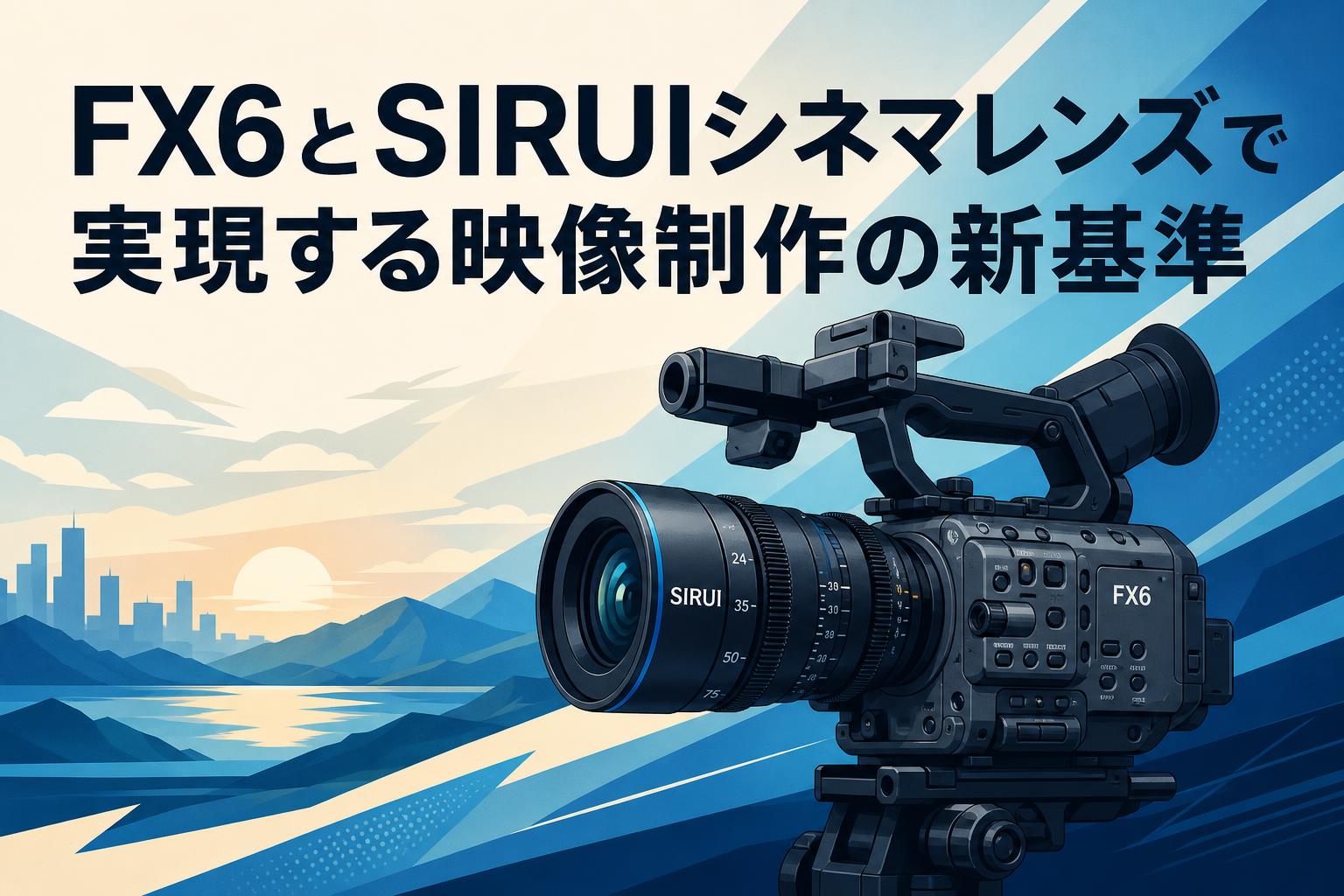 FX6とSIRUIシネマレンズで実現する映像制作の新基準