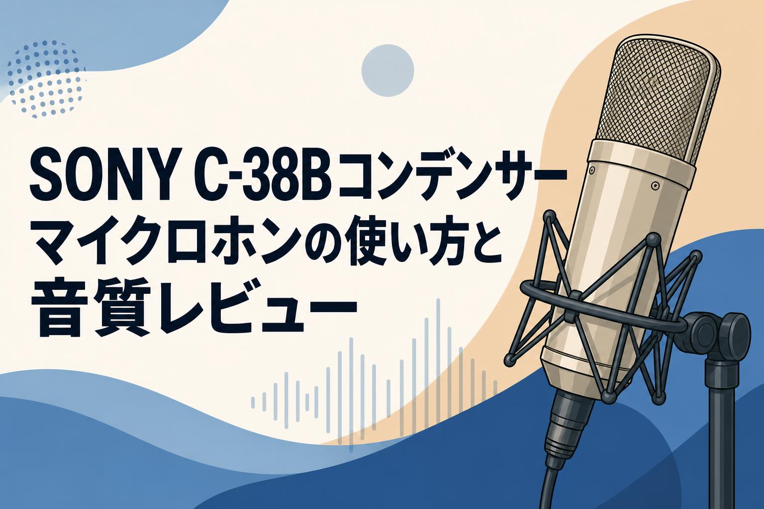 SONY C-38Bコンデンサーマイクロホンの使い方と音質レビュー