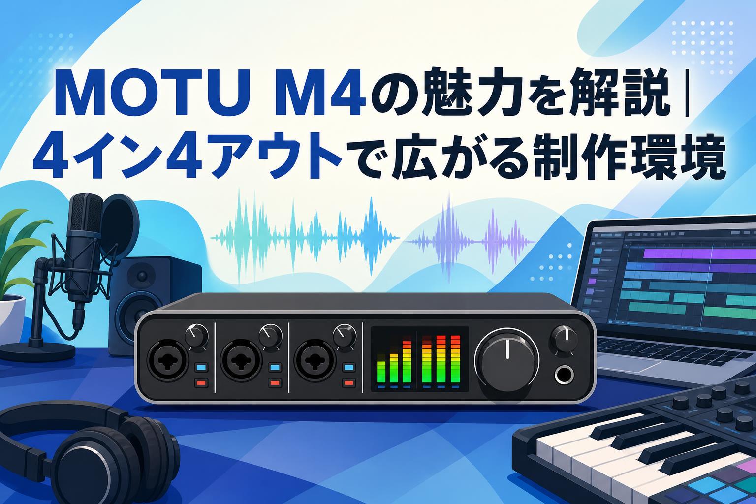 MOTU M4の魅力を解説｜4イン4アウトで広がる制作環境