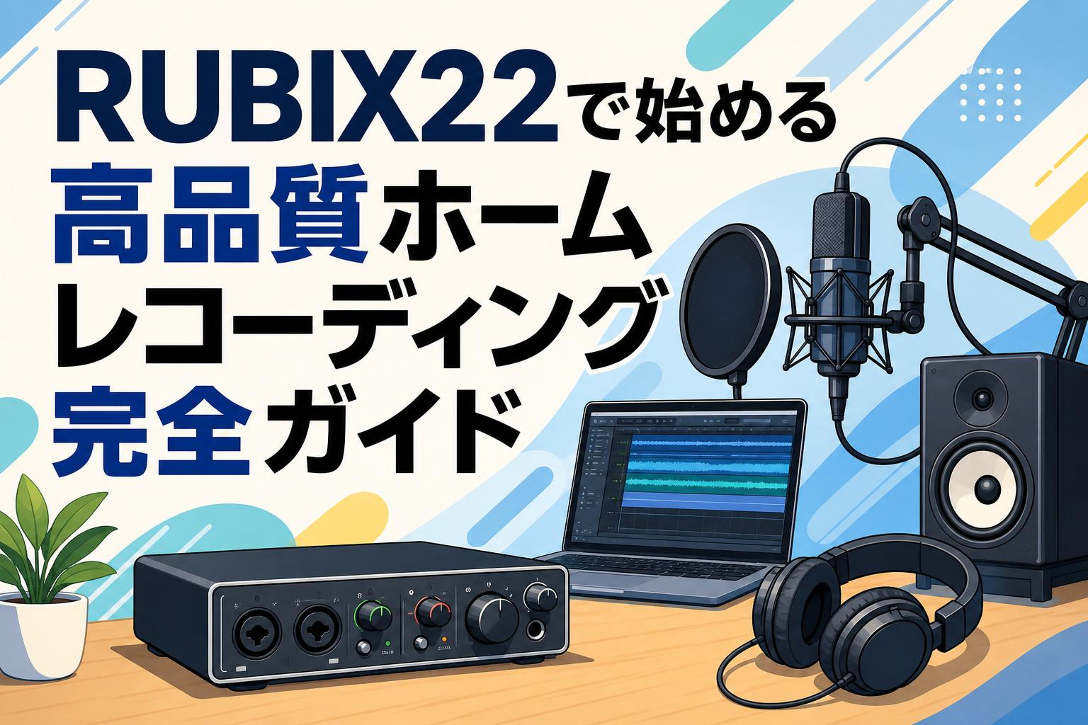 RUBIX22で始める高品質ホームレコーディング完全ガイド