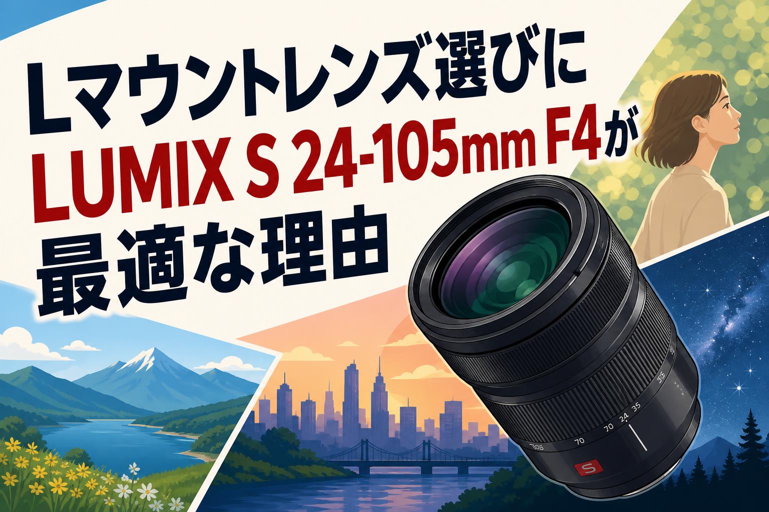Lマウントレンズ選びにLUMIX S 24-105mm F4が最適な理由