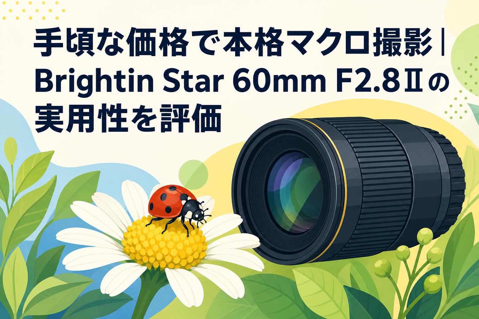手頃な価格で本格マクロ撮影｜Brightin Star 60mm F2.8Ⅱの実用性を評価