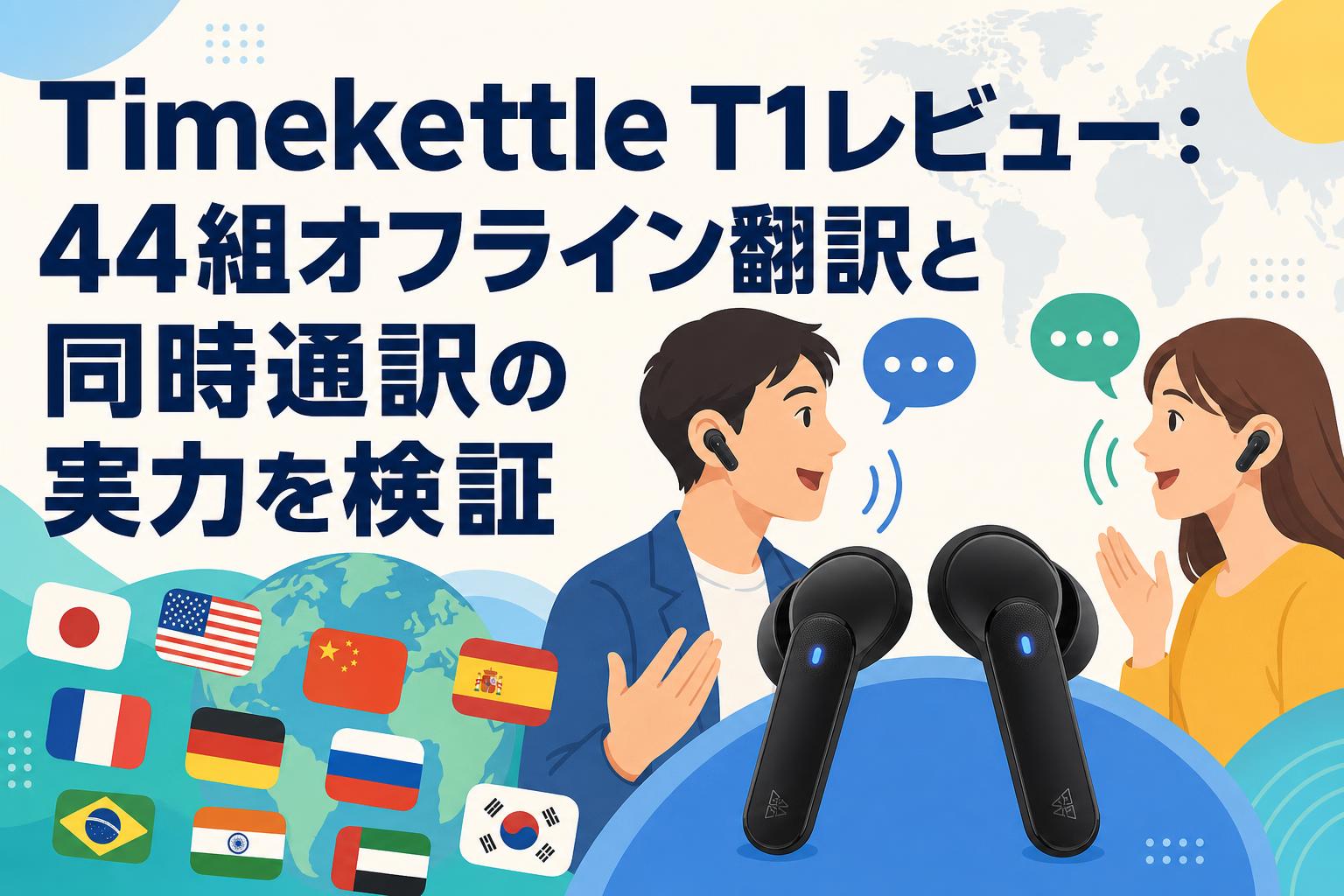 Timekettle T1レビュー：44組オフライン翻訳と同時通訳の実力を検証