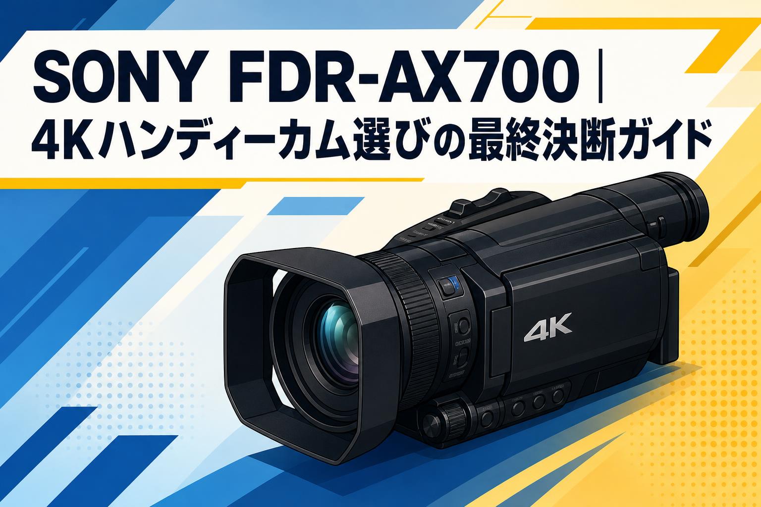 SONY FDR-AX700｜4Kハンディーカム選びの最終決断ガイド