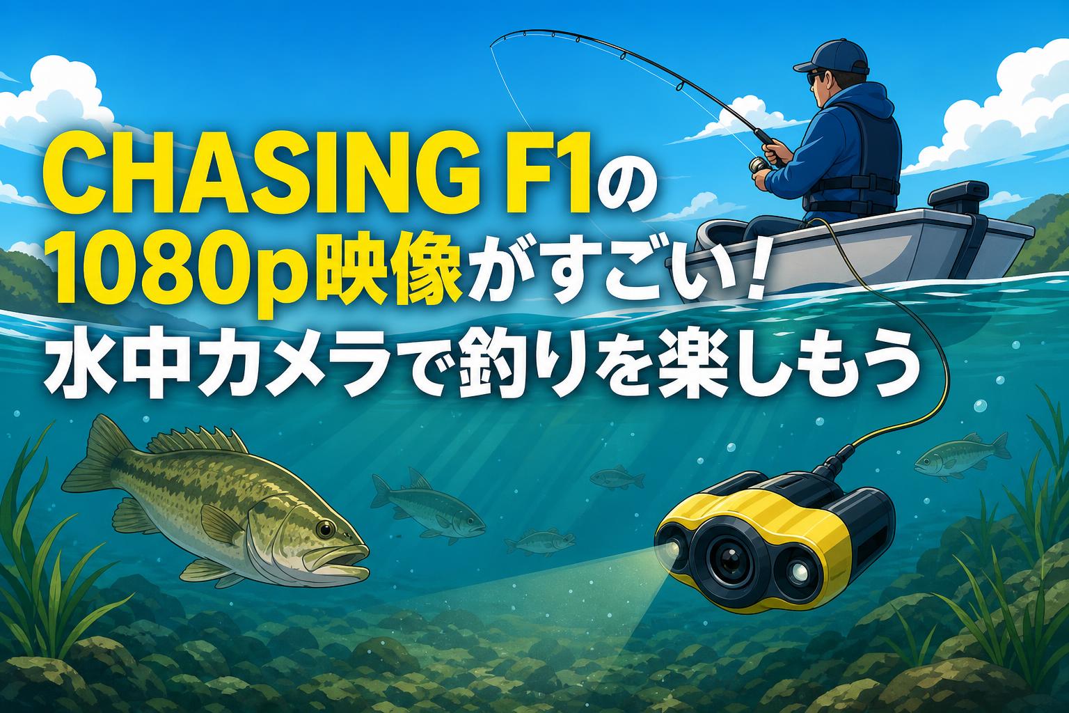 CHASING F1の1080p映像がすごい！水中カメラで釣りを楽しもう