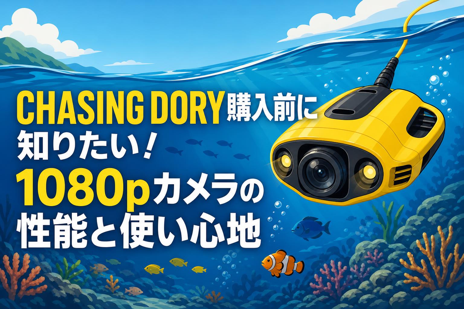 CHASING DORY購入前に知りたい！1080pカメラの性能と使い心地