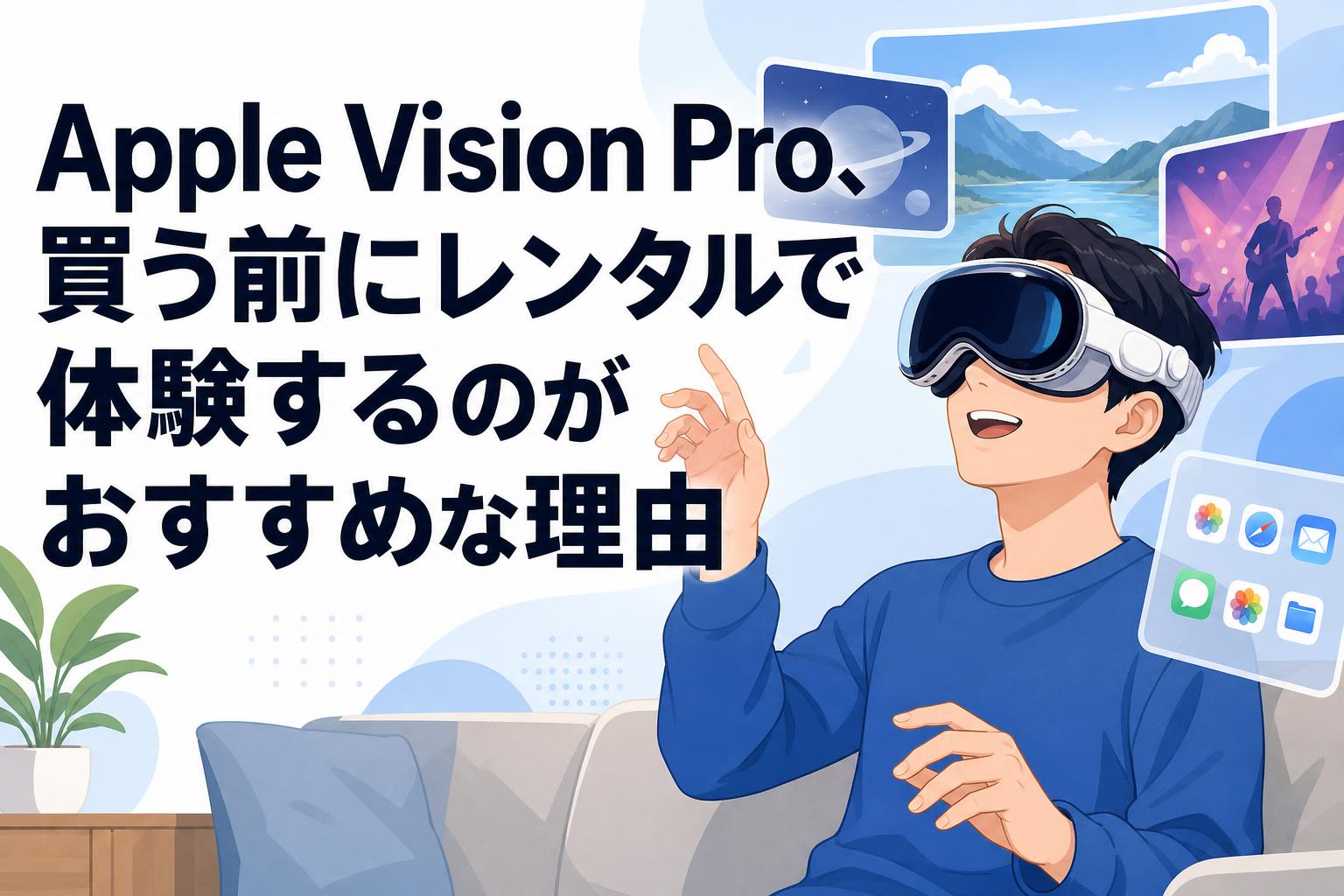 Apple Vision Pro、買う前にレンタルで体験するのがおすすめな理由