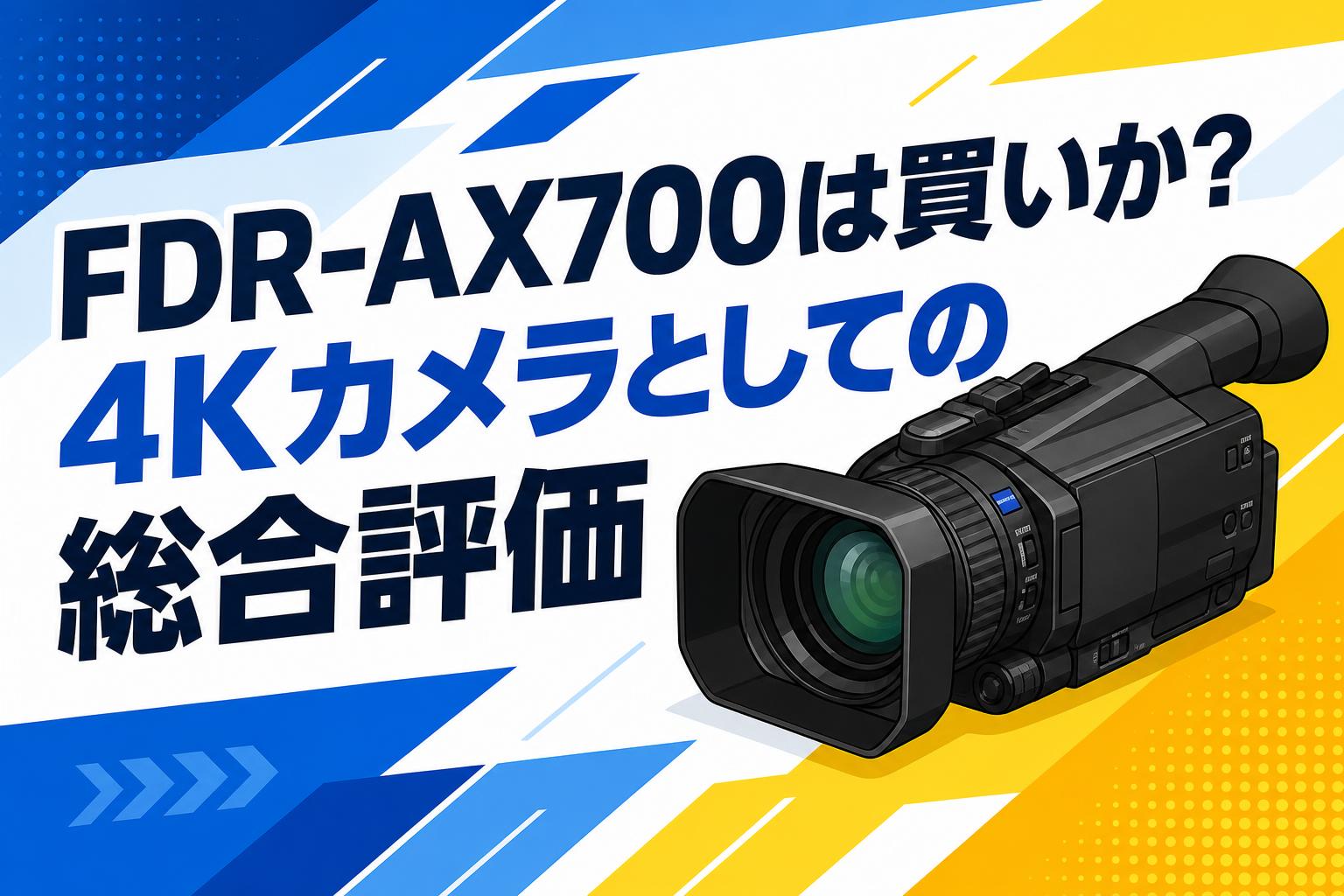 FDR-AX700は買いか？4Kカメラとしての総合評価