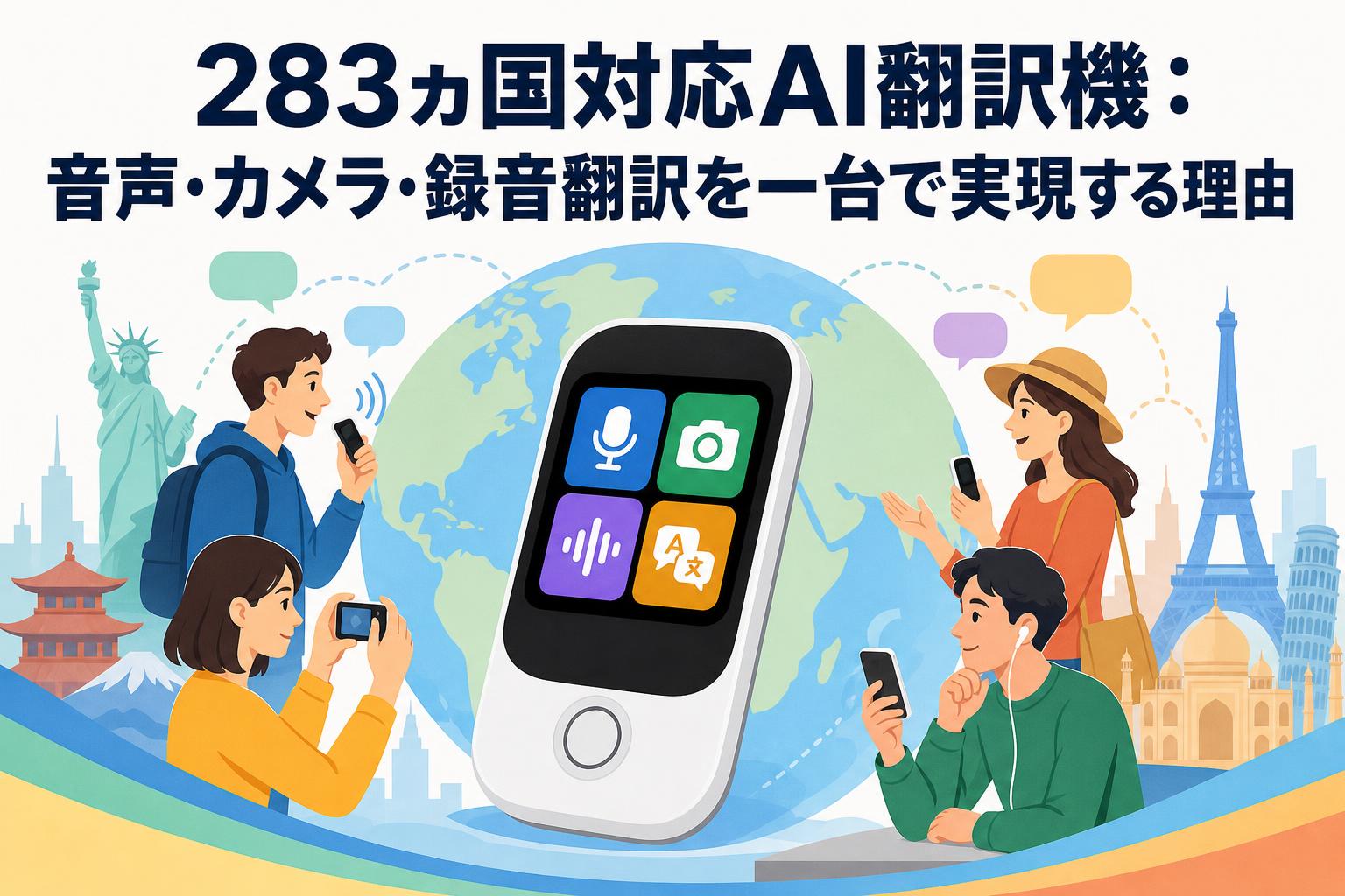 283ヵ国対応AI翻訳機：音声・カメラ・録音翻訳を一台で実現する理由