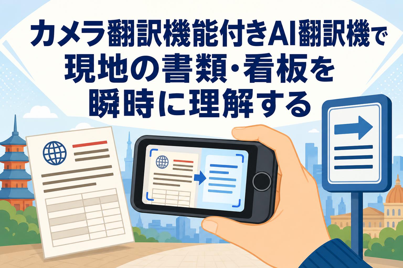 カメラ翻訳機能付きAI翻訳機で現地の書類・看板を瞬時に理解する