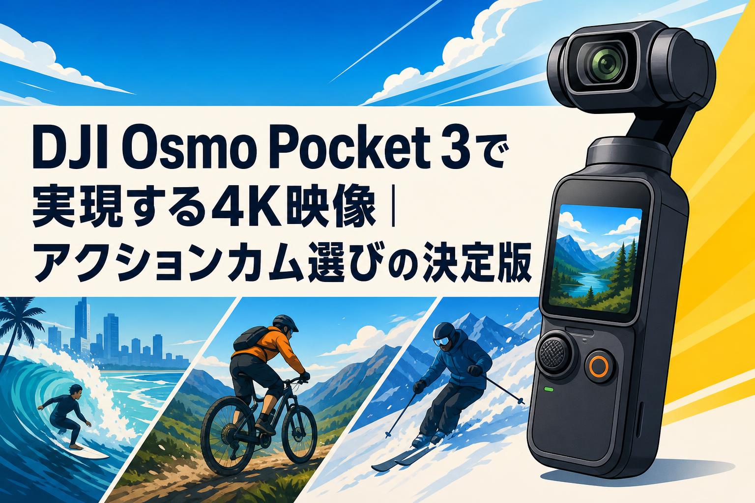 DJI Osmo Pocket 3で実現する4K映像｜アクションカム選びの決定版