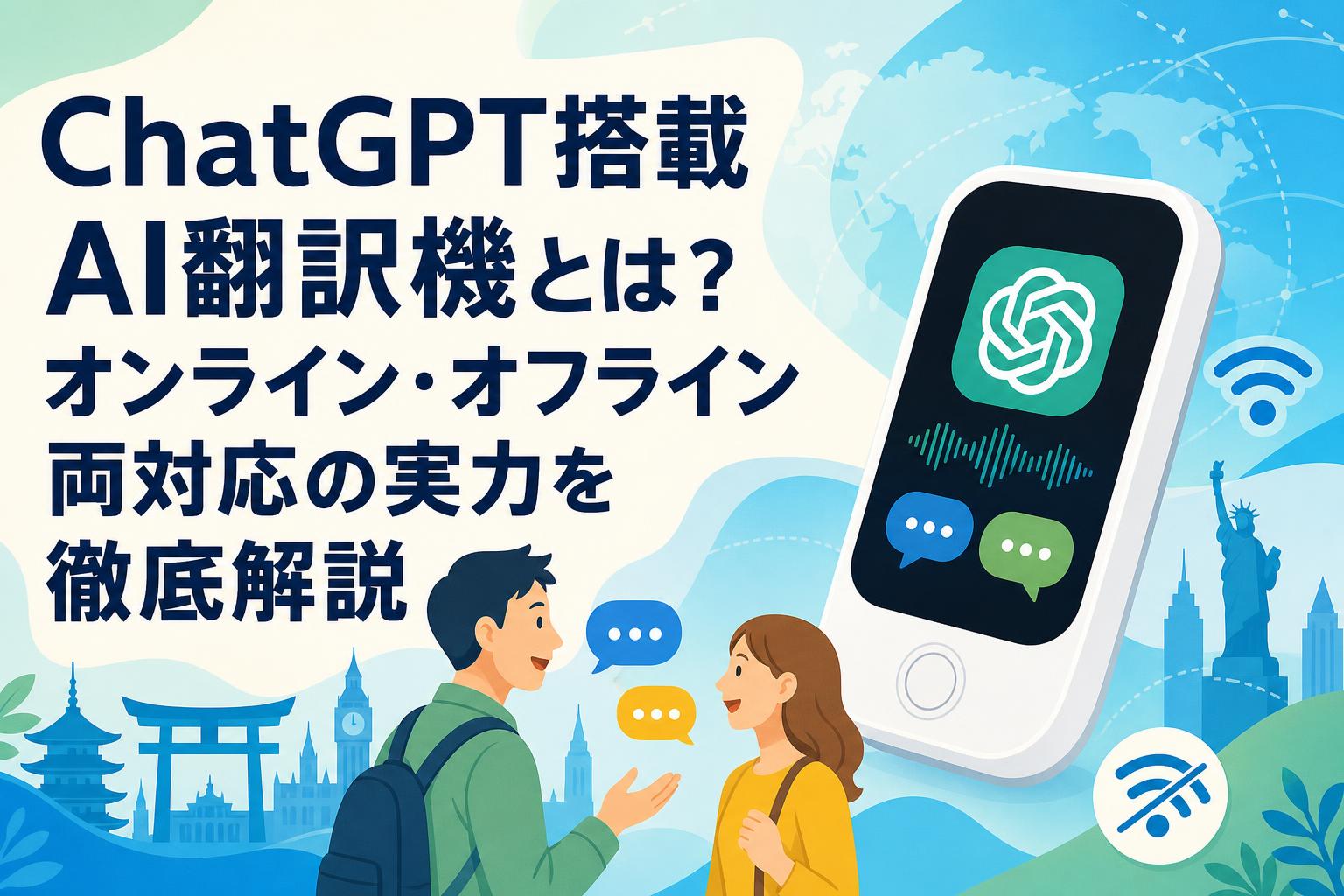 ChatGPT搭載AI翻訳機とは？オンライン・オフライン両対応の実力を徹底解説