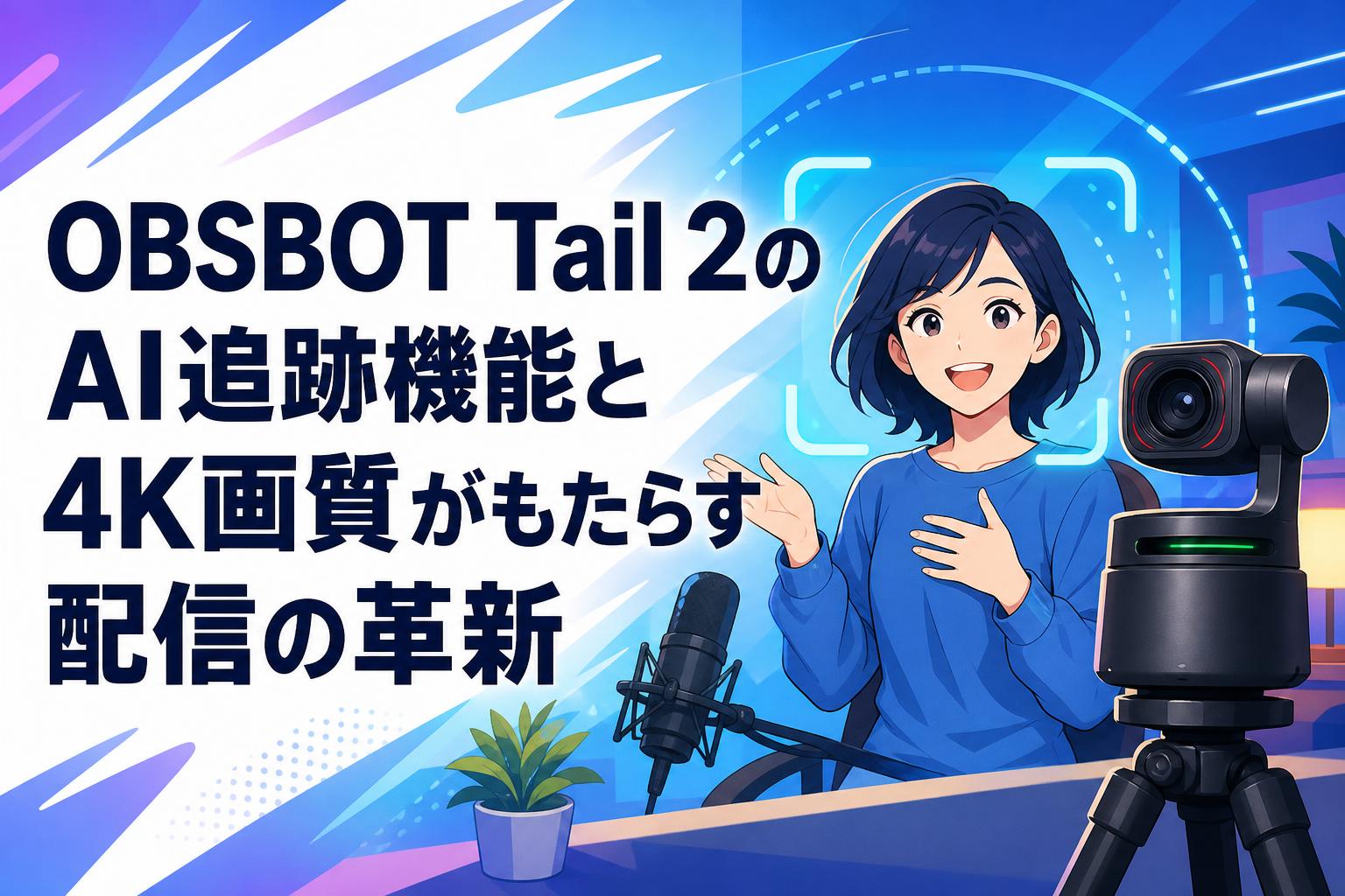 OBSBOT Tail 2のAI追跡機能と4K画質がもたらす配信の革新