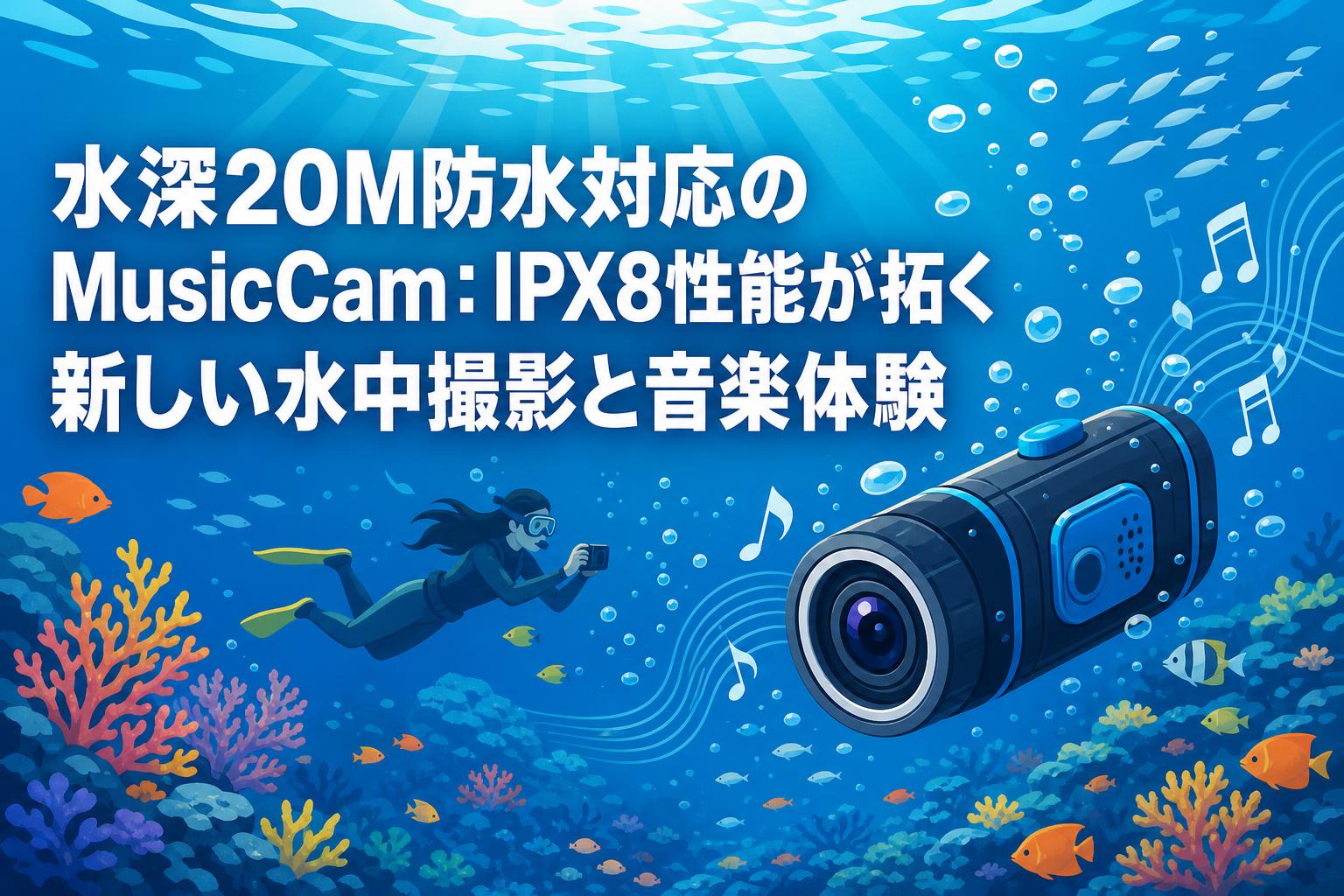 水深20M防水対応のMusicCam：IPX8性能が拓く新しい水中撮影と音楽体験