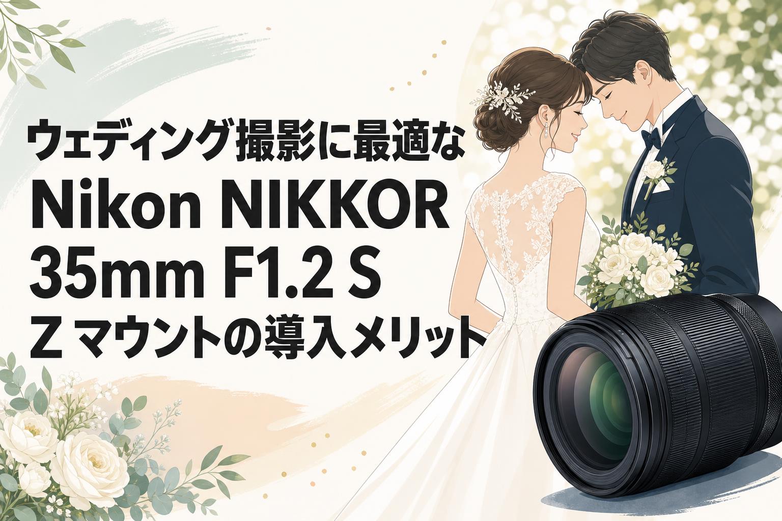 ウェディング撮影に最適なNikon NIKKOR 35mm F1.2 S Z マウントの導入メリット
