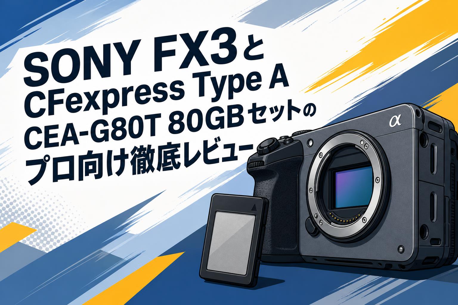 SONY FX3とCFexpress Type A CEA-G80T 80GBセットのプロ向け徹底レビュー