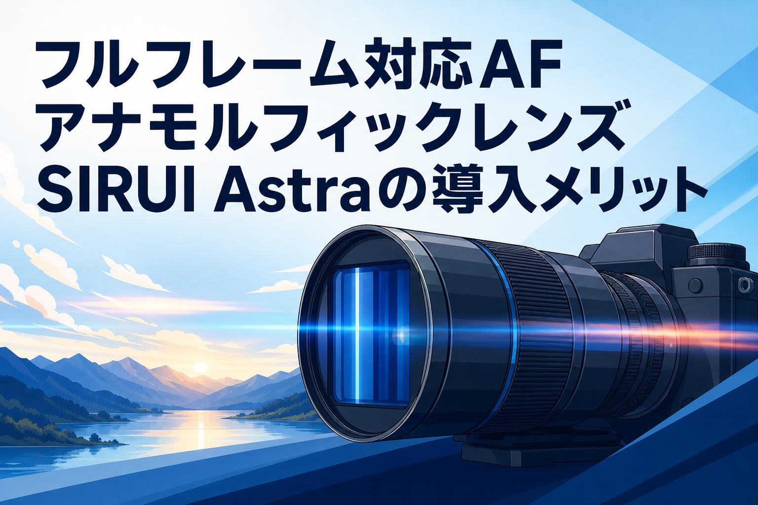 フルフレーム対応AFアナモルフィックレンズSIRUI Astraの導入メリット