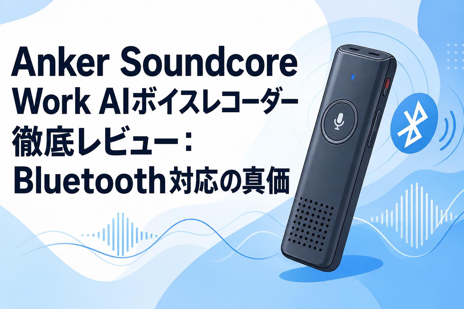 Anker Soundcore Work AIボイスレコーダー徹底レビュー：Bluetooth対応の真価