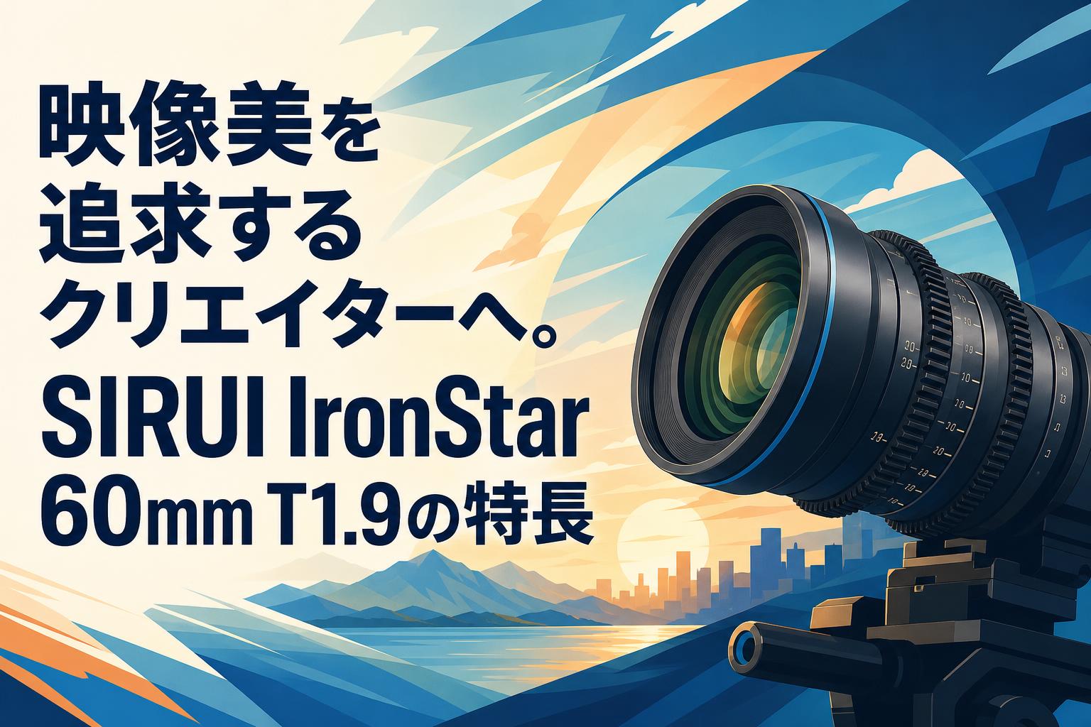 映像美を追求するクリエイターへ。SIRUI IronStar 60mm T1.9の特長