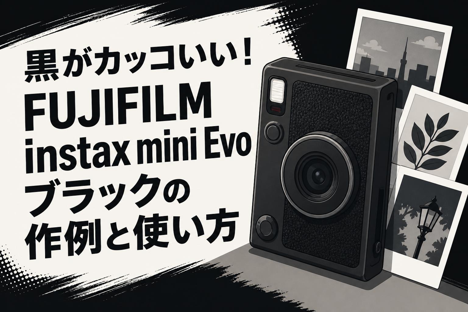 黒がカッコいい！FUJIFILM instax mini Evo ブラックの作例と使い方