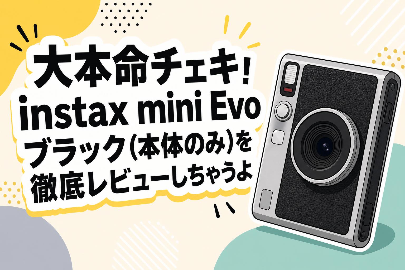 大本命チェキ！instax mini Evo ブラック(本体のみ)を徹底レビューしちゃうよ