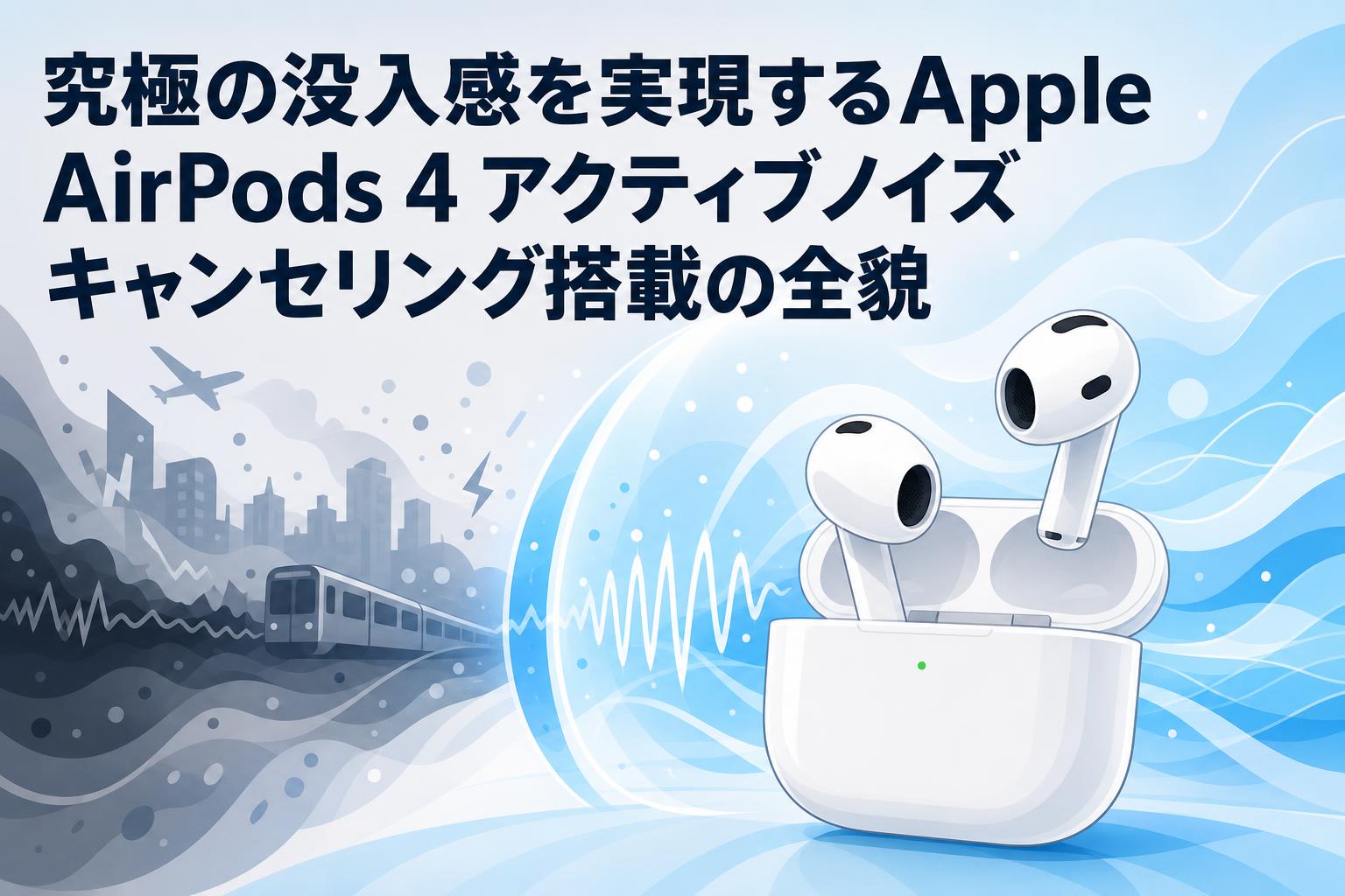 究極の没入感を実現するApple AirPods 4 アクティブノイズ キャンセリング搭載の全貌