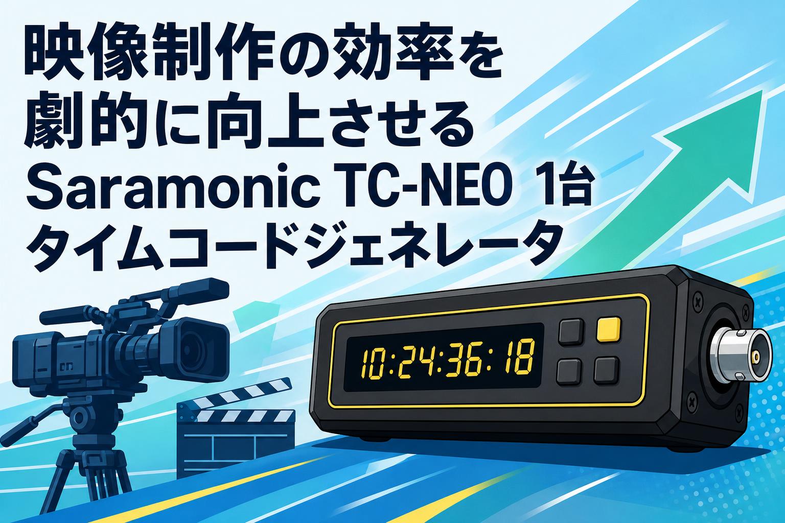 映像制作の効率を劇的に向上させるSaramonic TC-NEO 1台 タイムコードジェネレータ