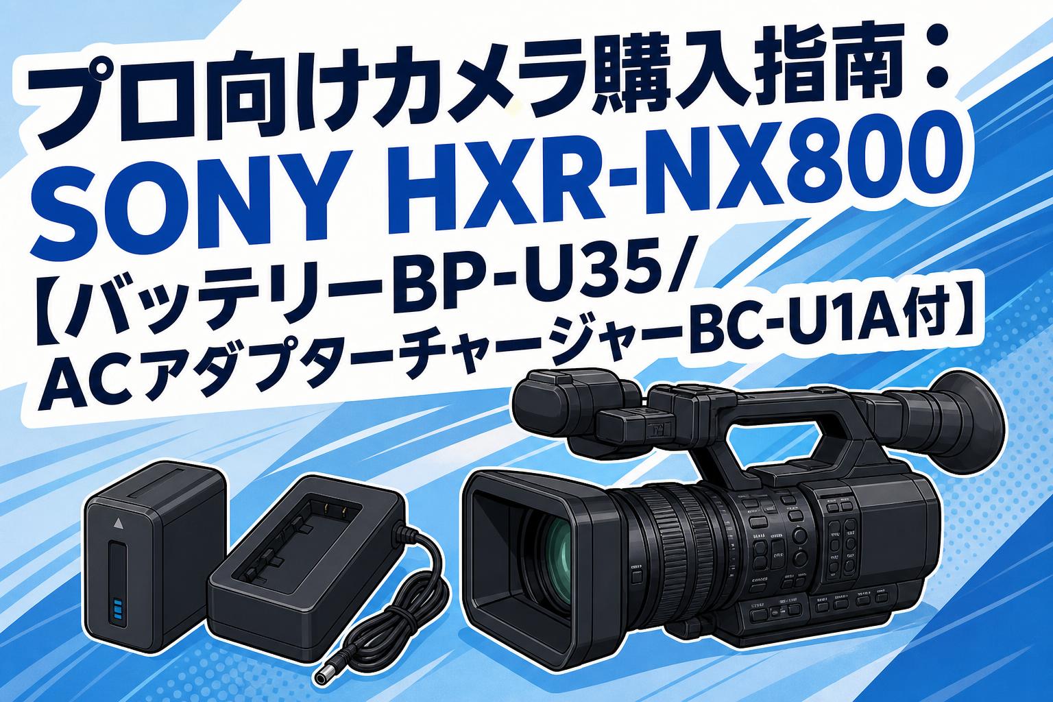 プロ向けカメラ購入指南：SONY HXR-NX800【バッテリーBP-U35/ACアダプターチャージャーBC-U1A付】