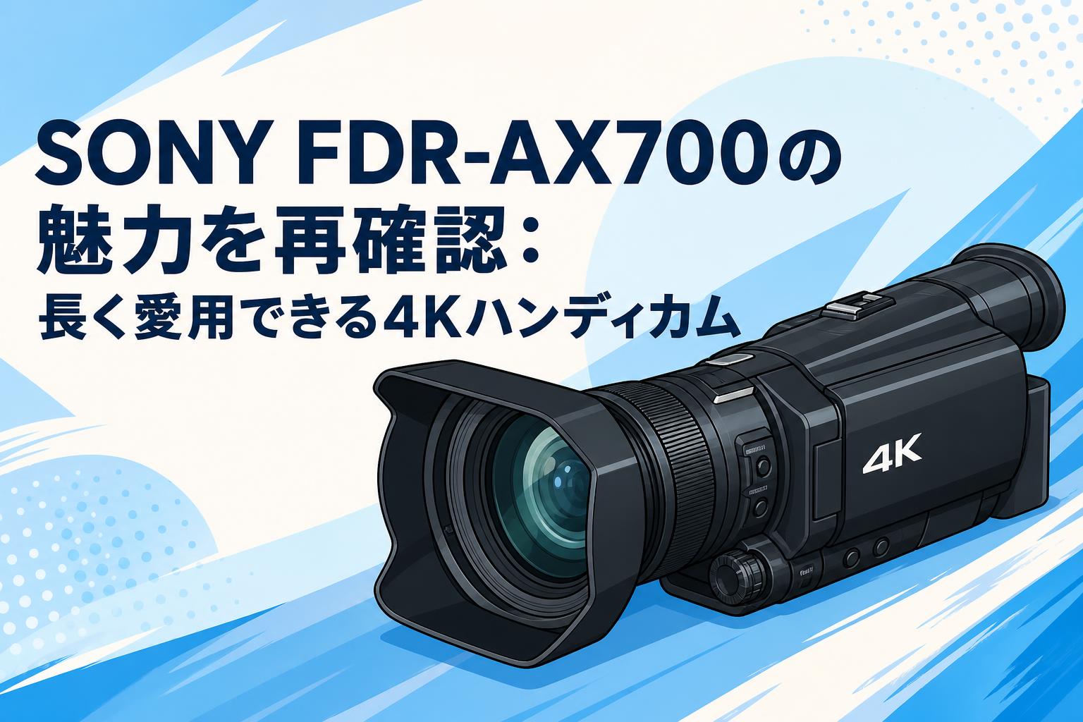 SONY FDR-AX700の魅力を再確認：長く愛用できる4Kハンディカム