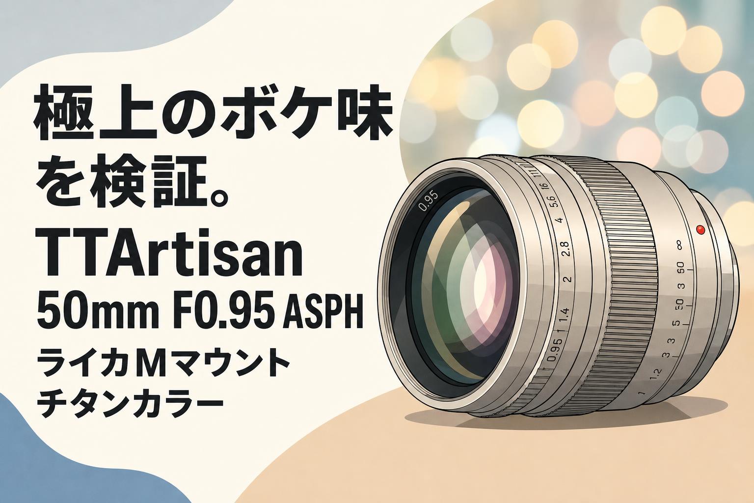 極上のボケ味を検証。TTArtisan 50mm F0.95 ASPH ライカMマウント チタンカラー