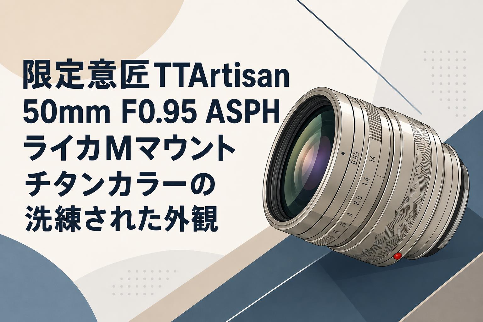 限定意匠TTArtisan 50mm F0.95 ASPH ライカMマウント チタンカラーの洗練された外観