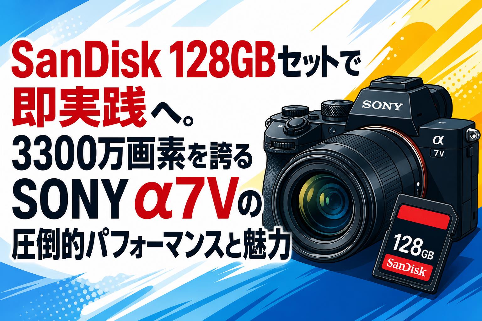 SanDisk 128GBセットで即実践へ。3300万画素を誇るSONY α7Vの圧倒的パフォーマンスと魅力