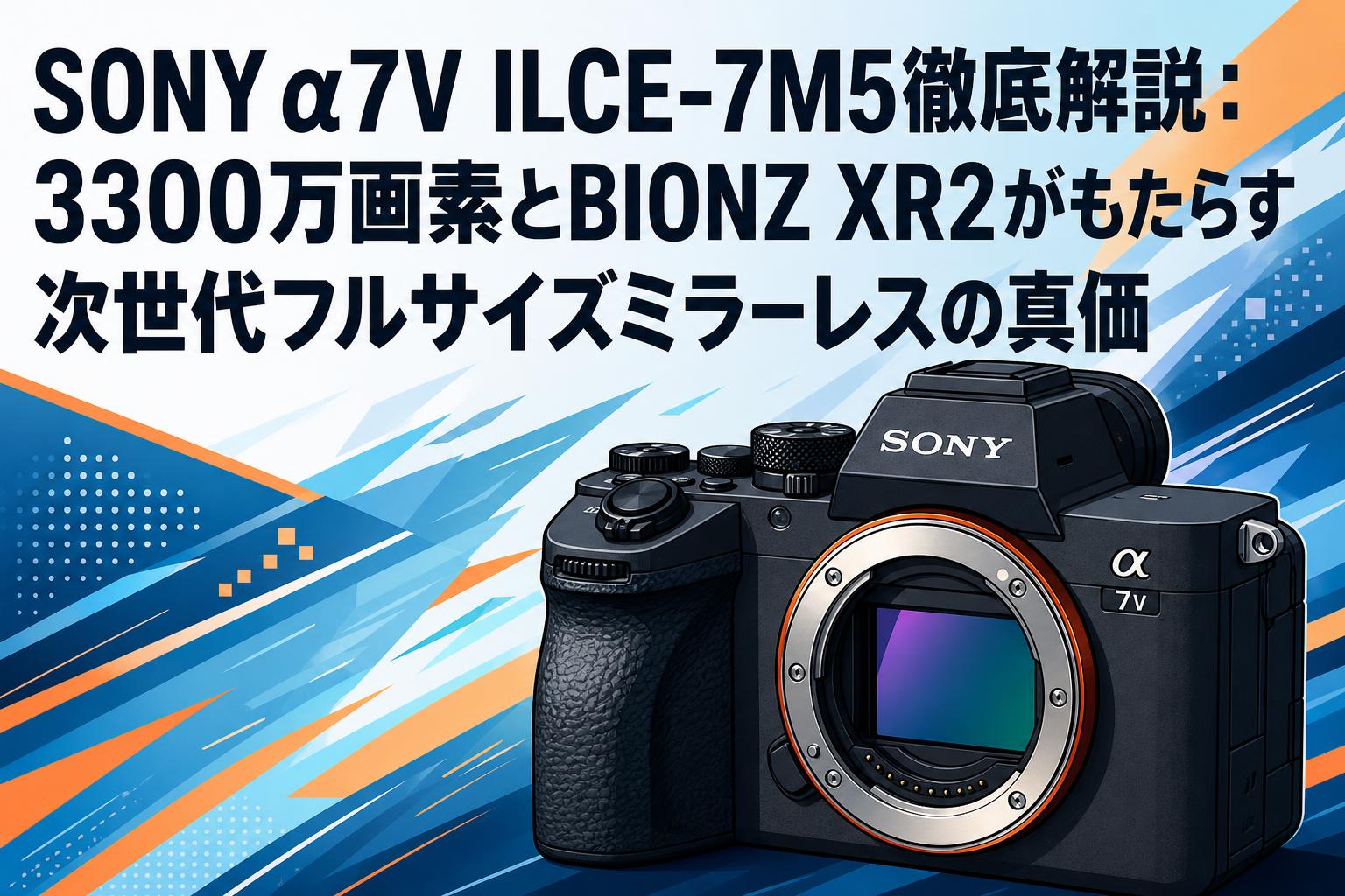 SONY α7V ILCE-7M5徹底解説：3300万画素とBIONZ XR2がもたらす次世代フルサイズミラーレスの真価