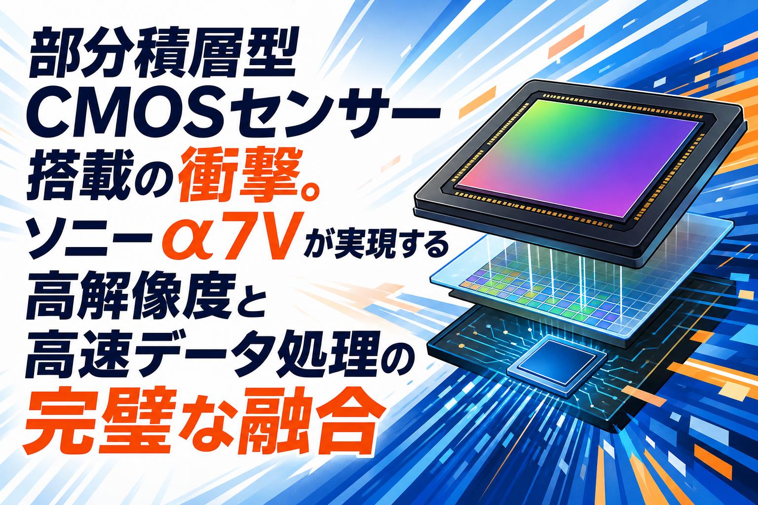 部分積層型CMOSセンサー搭載の衝撃。ソニー α7Vが実現する高解像度と高速データ処理の完璧な融合