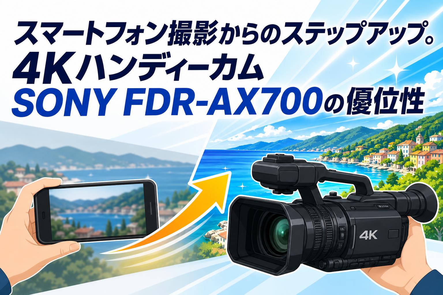 スマートフォン撮影からのステップアップ。4KハンディーカムSONY FDR-AX700の優位性